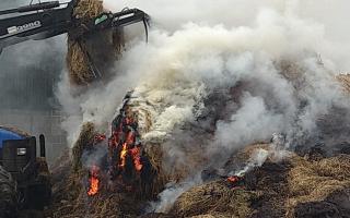 Firefighters from across Dorset were called to help extinguish a barn fire which contained hay bales. Picture: Bridport Fire Station