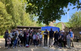 Ukrainian refugees recently visited Abbotsbury Swannery