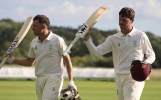 Dorset's David Scott, left, and Sam Young somehow ended up on the losing side in an incredible game