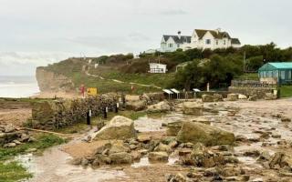 The destruction at Hive Beach caused by Storm Ciaran