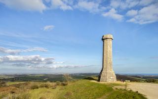 A sunny summer day at the Hardy Monument, Dorset