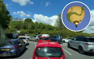 Traffic chaos getting in to Dorset Hot Air Balloon Festival