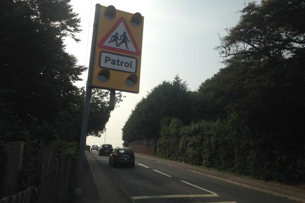 TAKE CARE: The school crossing sign along the A354 Buxton Road near Rylands Lane in Weymouth.