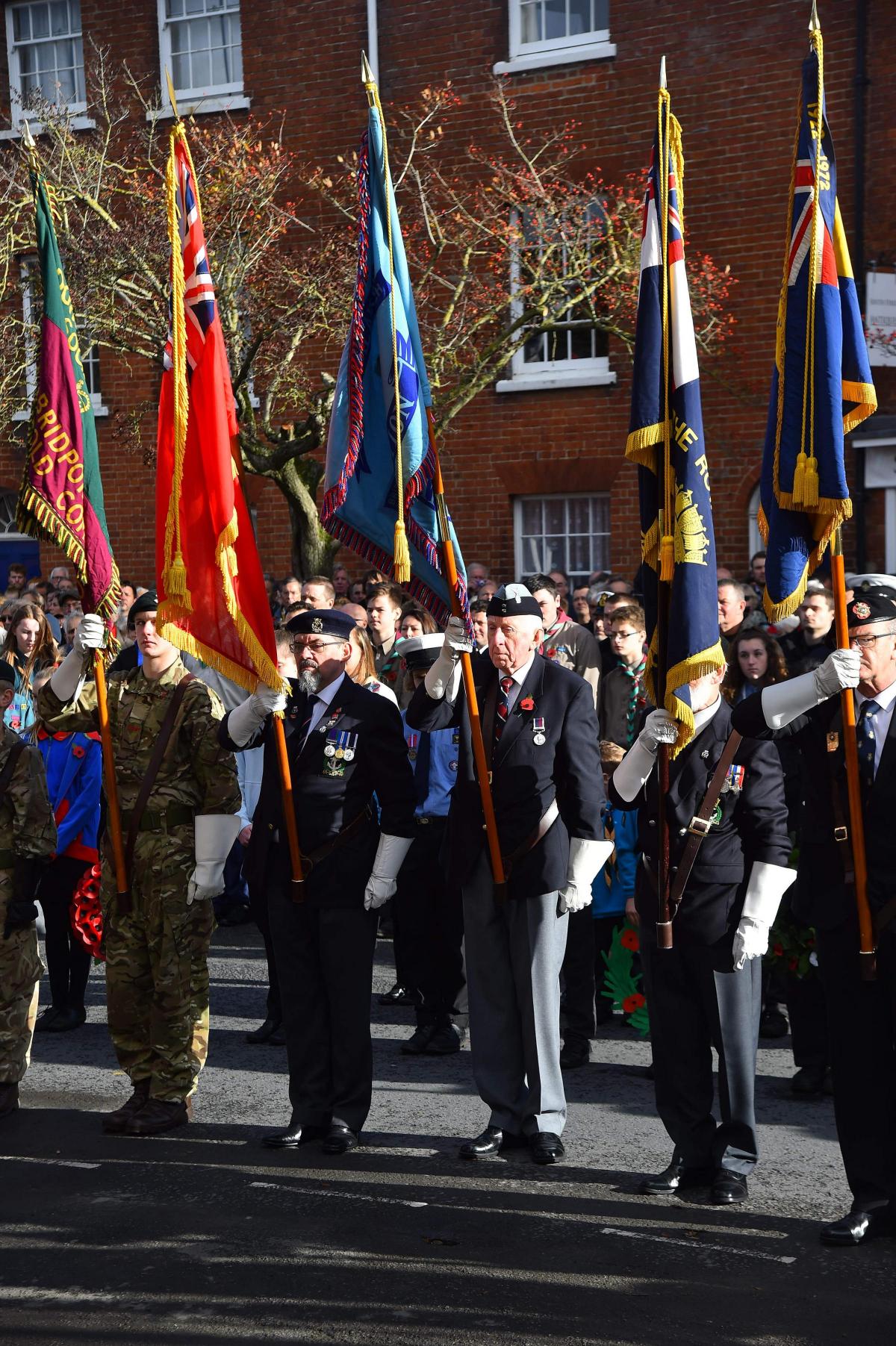 Remembrance parade and service in Bridport 2018
